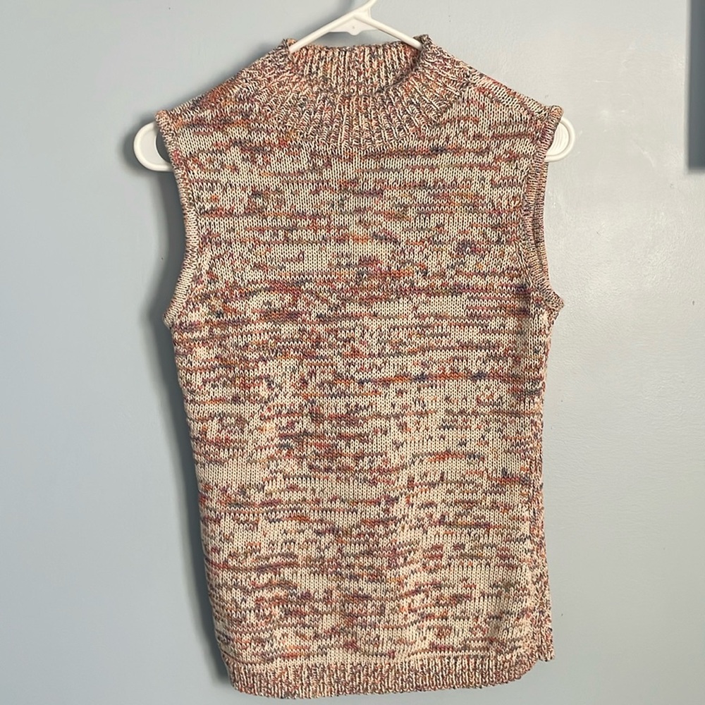 Talbots turtleneck sweater shell multicolor fall sweater vest